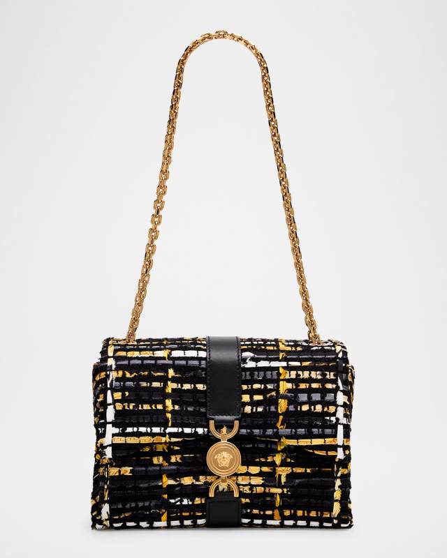 Kleio Medusa Barocco Tweed Shoulder Bag